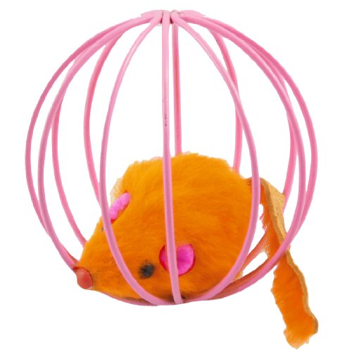 Ruilogod Katze Kätzchen lustig spielende Spielzeug gefälschte orange rote Maus in der rosa Käfigkugel Ruilogod Katze Kätzchen lustig spielende Spielzeug gefälschte orange rote Maus in der rosa Käfigkugel von Ruilogod