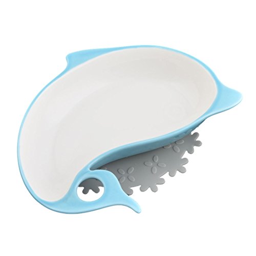 Ruilogod Keramik Startseite Dolphin Design Nahrung Wasser Füttern Welpen-Hundekatze-Haustier-Becken Schüssel Blau Ruilogod Keramik Startseite Dolphin Design Nahrung Wasser Füttern Welpen-Hundekatze-Haustier-Becken Schüssel Blau von Ruilogod