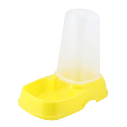 Ruilogod Klare weiße gelbe Haustierhunde-Lebensmittel-Wasser-automatische Fütterungsschale-Teller von Ruilogod