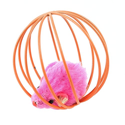 Ruilogod Kugelformkatze, die gefälschte Maus-Käfig-Spielzeug-Fuchsia-Orange spielen Ruilogod Kugelformkatze, die gefälschte Maus-Käfig-Spielzeug-Fuchsia-Orange spielen von Ruilogod