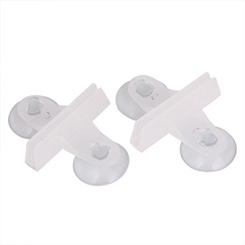 Ruilogod Kunststoff Aquarium Glas Saugnapf Divider Blatthalter 2Pcs Weiß Ruilogod Kunststoff Aquarium Glas Saugnapf Divider Blatthalter 2Pcs Weiß von Ruilogod