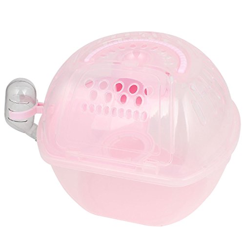 Ruilogod Kunststoff Doppelschichten Pet Hamster Maus Käfig Haus Rosa Klar Ruilogod Kunststoff Doppelschichten Pet Hamster Maus Käfig Haus Rosa Klar von Ruilogod