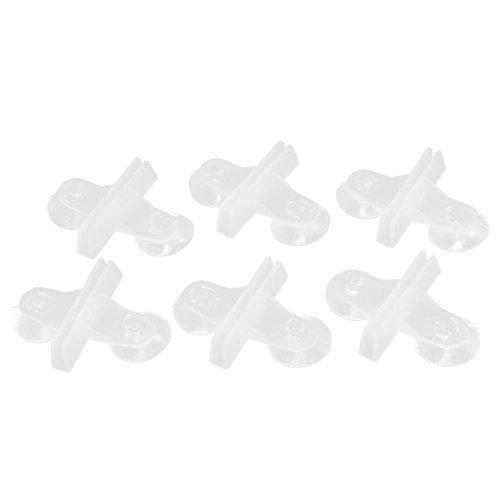 Ruilogod Kunststoff-Fisch-Tank-Glas-Saugnapf-Trennwand-Halter 6pcs weiß von Ruilogod