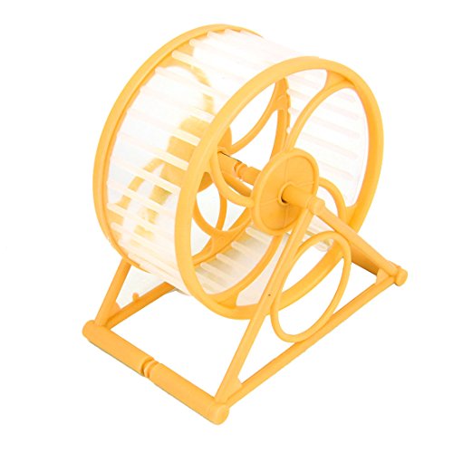 Ruilogod Kunststoff-Hamster-Rotationsübungs-Laufrad 12,5 cm Dia-Gelb von Ruilogod