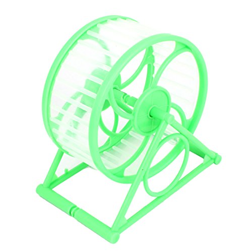 Ruilogod Kunststoff-Hamster-Rotationsübungs-Laufrad 12,5 cm Dia-Grün von Ruilogod