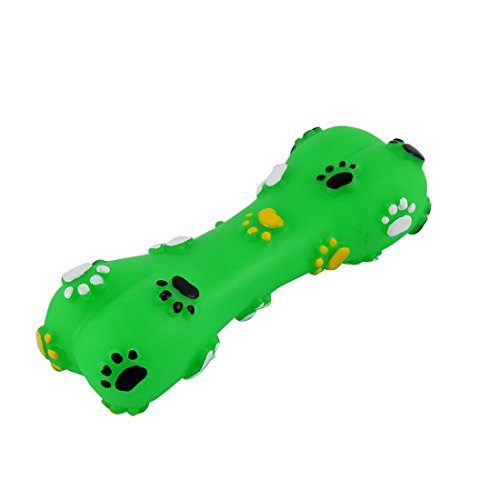 Ruilogod Kunststoff Knochen geformt Paw Printed Hund Ton quietschendes Spielzeug-grüner Ruilogod Kunststoff Knochen geformt Paw Printed Hund Ton quietschendes Spielzeug-grüner von Ruilogod
