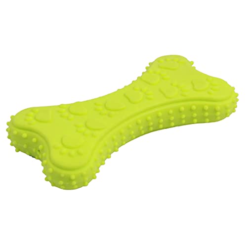 Ruilogod Kunststoff Pawprint Muster Knochenform Hunde Chew Molar Toy Light Green von Ruilogod