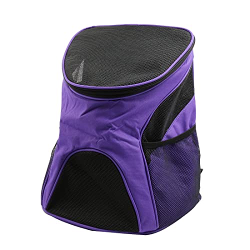 Ruilogod Lila Katzenhund Haustier Atmungsaktiv Mesh Rucksack Doppelter Schultertasche Reiseträger Ruilogod Lila Katzenhund Haustier Atmungsaktiv Mesh Rucksack Doppelter Schultertasche Reiseträger von Ruilogod