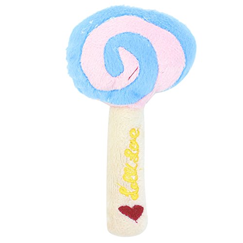 Ruilogod Lollipop Design Haustier Katze Hund Tonumfang, klingender Squeeze Chew Toy Blau Beige Rosa von Ruilogod