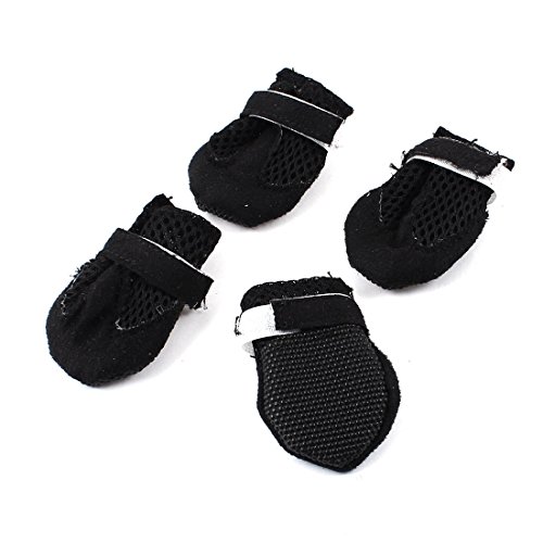 Ruilogod Mesh Design Hakenschlaufe Fastener Haustier Freizeitschuhe XS 2 Paare Schwarz Ruilogod Mesh Design Hakenschlaufe Fastener Haustier Freizeitschuhe XS 2 Paare Schwarz von Ruilogod