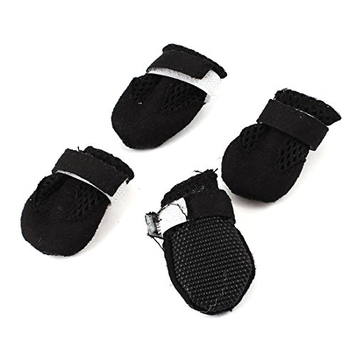 Ruilogod Meshy Entwurf Gummi Nonslip Sole Haustier-Schuhe Schwarz XXS 2 Paare Ruilogod Meshy Entwurf Gummi Nonslip Sole Haustier-Schuhe Schwarz XXS 2 Paare von Ruilogod