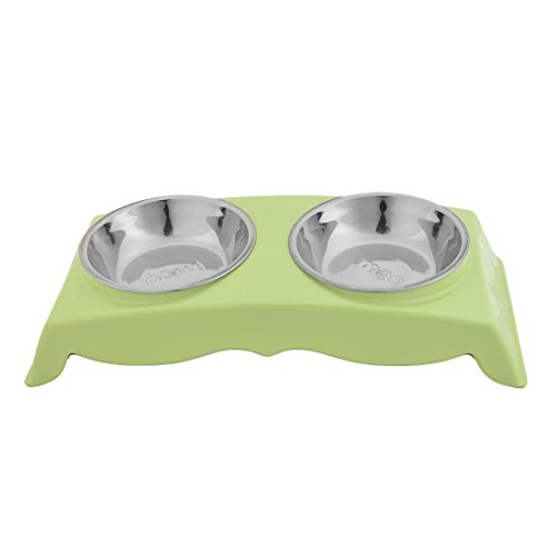 Ruilogod Metallhaus Doppel Bowl Design Hund Pet Abendessen Food Gericht Wasser Feeder Basin Grün Ruilogod Metallhaus Doppel Bowl Design Hund Pet Abendessen Food Gericht Wasser Feeder Basin Grün von Ruilogod