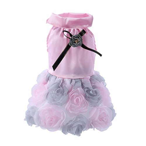 Ruilogod Mode-Blumenhundekleid Welpen-Haustier-Tutu-Kleid-Partei Weddiong Kleid rosa XL von Ruilogod