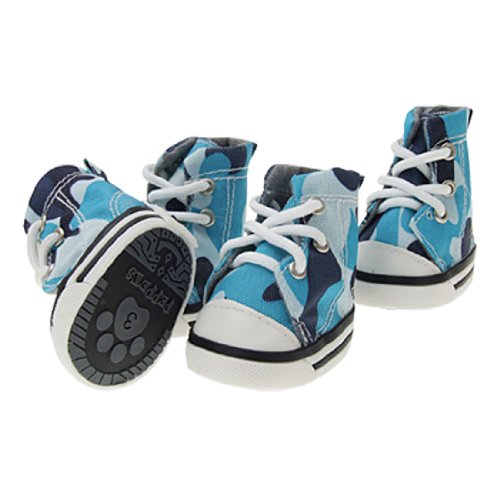 Ruilogod Nettes blaues Tarnmuster-Haustierhundschutz-Boot-Schuhe Ruilogod Nettes blaues Tarnmuster-Haustierhundschutz-Boot-Schuhe von Ruilogod