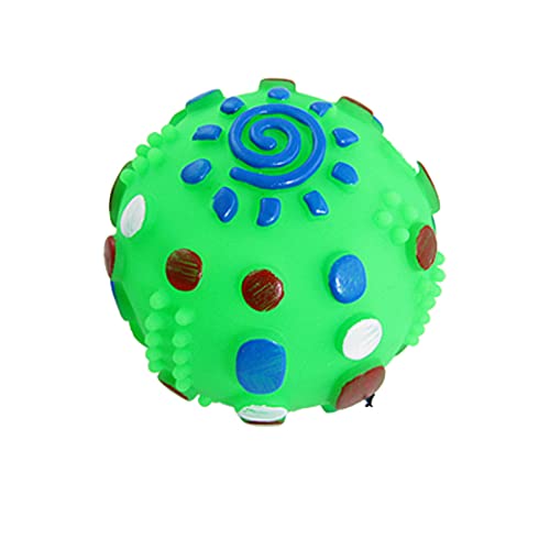 Ruilogod Nichttoxisches grünes spiky Ball Design quietschendes Kauspielzeug für Haustierhund Ruilogod Nichttoxisches grünes spiky Ball Design quietschendes Kauspielzeug für Haustierhund von Ruilogod