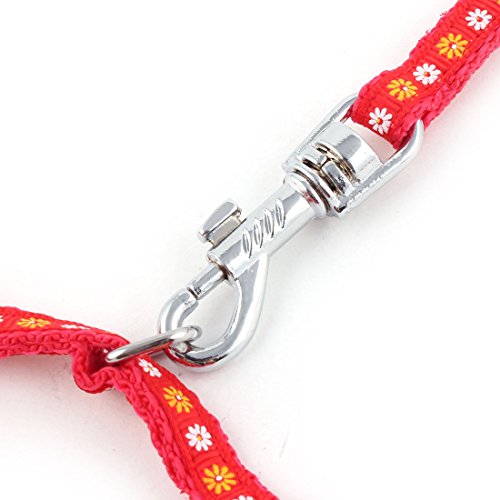Ruilogod Nylon Blumenmuster Haustiere Hunde Katzen Einstellbare Kabelbaum Halfter Ziehen Leine Seil rot Ruilogod Nylon Blumenmuster Haustiere Hunde Katzen Einstellbare Kabelbaum Halfter Ziehen Leine Seil rot von Ruilogod