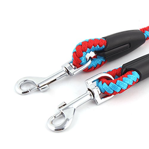 Ruilogod Nylon Haustier Hund Rundes Seilbefestigungselemente Ziehen Leine Kordelzug Himmel blau rot Ruilogod Nylon Haustier Hund Rundes Seilbefestigungselemente Ziehen Leine Kordelzug Himmel blau rot von Ruilogod