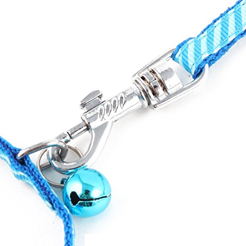 Ruilogod Nylon Haustier Hund Welpen Steak Muster Safty Walking Training Einstellbare Leine Blau Ruilogod Nylon Haustier Hund Welpen Steak Muster Safty Walking Training Einstellbare Leine Blau von Ruilogod