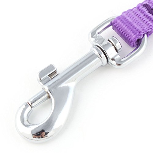 Ruilogod Nylon Haustierhund doppelte Griff Gehende Bleileinen zwei Traktionsseil Gürtel lila Ruilogod Nylon Haustierhund doppelte Griff Gehende Bleileinen zwei Traktionsseil Gürtel lila von Ruilogod