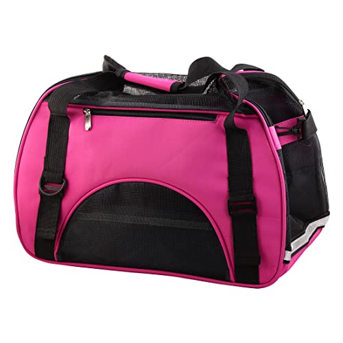 Ruilogod Nylon-Haustierhund-faltbare atmungsaktive Carrier-Reise-Trolley-Gepäck-Tasche Fallkäfig Suchsia Ruilogod Nylon-Haustierhund-faltbare atmungsaktive Carrier-Reise-Trolley-Gepäck-Tasche Fallkäfig Suchsia von Ruilogod