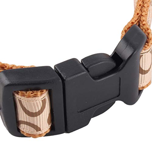 Ruilogod Nylon Haustierhundwelpen-Blasen-Muster einstellbar Safty Schnalle-Nackenkragenbraun Ruilogod Nylon Haustierhundwelpen-Blasen-Muster einstellbar Safty Schnalle-Nackenkragenbraun von Ruilogod