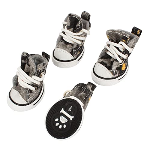 Ruilogod Nylon-Schuh-String-Haustier-Schuh-Turnschuhe XXS 2 Paar Grau Schwarz Weiß Ruilogod Nylon-Schuh-String-Haustier-Schuh-Turnschuhe XXS 2 Paar Grau Schwarz Weiß von Ruilogod