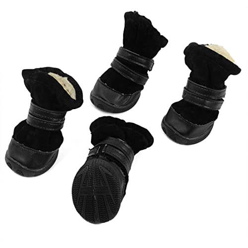Ruilogod Nylon String Verschluss Gummi Sohle Pet Schuhe Stiefel XS 2 Paar Schwarz Ruilogod Nylon String Verschluss Gummi Sohle Pet Schuhe Stiefel XS 2 Paar Schwarz von Ruilogod