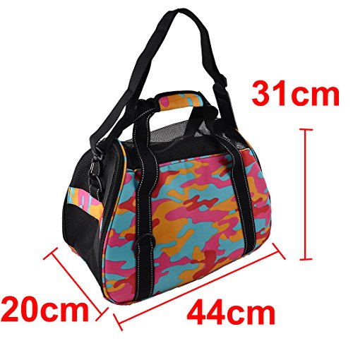 Ruilogod Nylon im Freien Reise Meshy Reißverschluss Verschluss Pet Carrier Hund Katze Kiste Taschen Umhängetasche Camouflage B Ruilogod Nylon im Freien Reise Meshy Reißverschluss Verschluss Pet Carrier Hund Katze Kiste Taschen Umhängetasche Camouflage B von Ruilogod