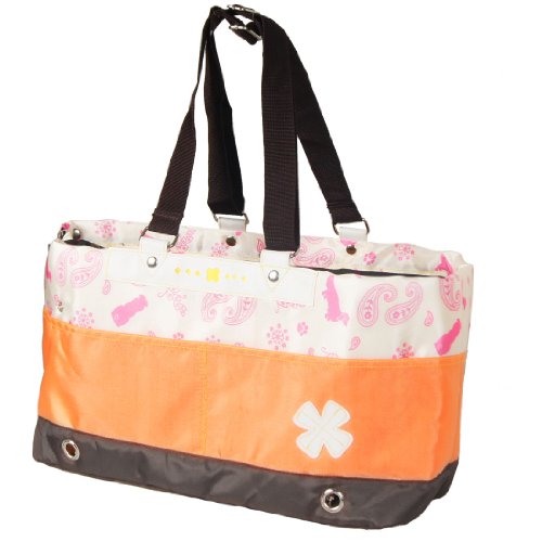 Ruilogod Orange Nylon weiche PET-Welpen-Hundekatze-Träger-Trabel-Traging-Taschen-Taschen-Rucksack Ruilogod Orange Nylon weiche PET-Welpen-Hundekatze-Träger-Trabel-Traging-Taschen-Taschen-Rucksack von Ruilogod