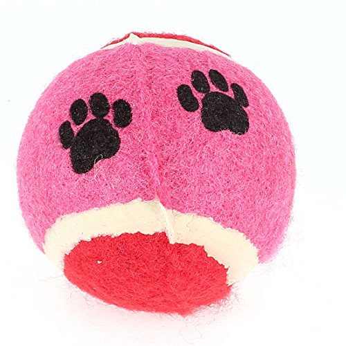 Ruilogod Paw Pattern Tennisbälle Chase Run Spielzeug für Welpen Hund, Rosa, Rot Ruilogod Paw Pattern Tennisbälle Chase Run Spielzeug für Welpen Hund, Rosa, Rot von Ruilogod