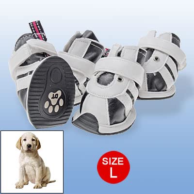 Ruilogod Pet Fußschutz Schwarz Weiß Softboots Hundeschuhe L Ruilogod Pet Fußschutz Schwarz Weiß Softboots Hundeschuhe L von Ruilogod