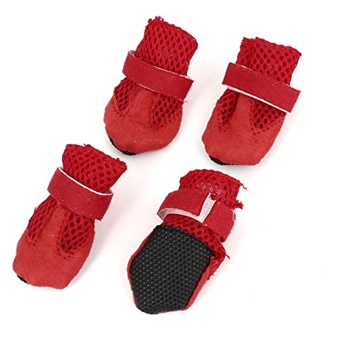 Ruilogod Pet Hook Schleife Verschluss Mesh-Schuhe Boots XS 2 Paar Red Ruilogod Pet Hook Schleife Verschluss Mesh-Schuhe Boots XS 2 Paar Red von Ruilogod