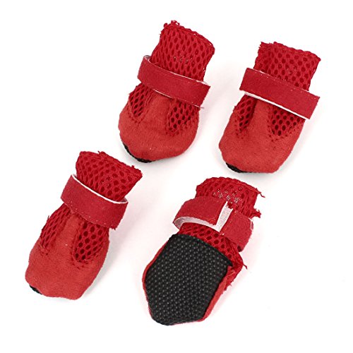 Ruilogod Pet Hook Schleife geschlossen Mesh-Schuhe Boots XXS 2 Paar Red Ruilogod Pet Hook Schleife geschlossen Mesh-Schuhe Boots XXS 2 Paar Red von Ruilogod