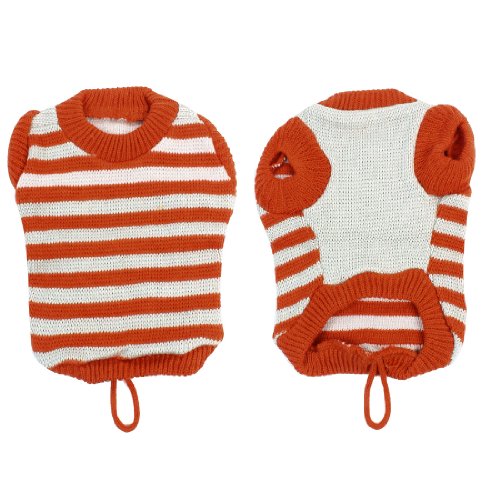 Ruilogod Pet yorkie orange weiße ärmel gestreifte kleidung pullover mantel größe m Ruilogod Pet yorkie orange weiße ärmel gestreifte kleidung pullover mantel größe m von Ruilogod