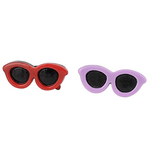 Ruilogod Plastik Sonnenbrille Design Haustiere Haarsparmade Clip 2 Stück lila rot Ruilogod Plastik Sonnenbrille Design Haustiere Haarsparmade Clip 2 Stück lila rot von Ruilogod