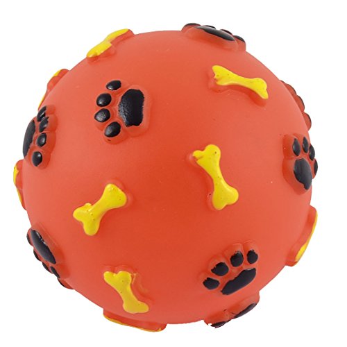 Ruilogod Plastikkugel geformt Paw Knochen Printed Hund Ton quietschend Spielzeug Red Ruilogod Plastikkugel geformt Paw Knochen Printed Hund Ton quietschend Spielzeug Red von Ruilogod