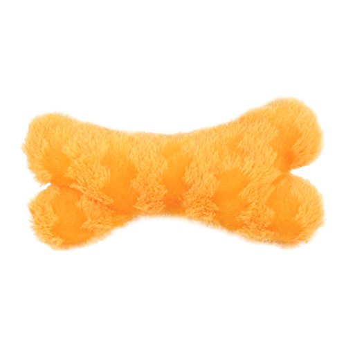 Ruilogod Plüsch knochenförmiger Haustierhundkau Squeaky Spielzeug gelb von Ruilogod