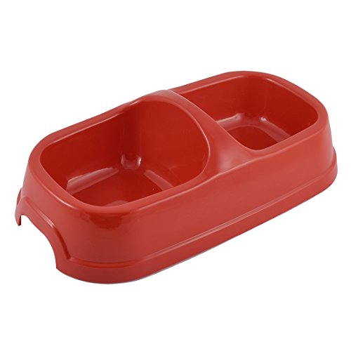 Ruilogod Rechteck geformt Hund Welpen Futter Wasser zufuhr Schüssel-Teller Red Ruilogod Rechteck geformt Hund Welpen Futter Wasser zufuhr Schüssel-Teller Red von Ruilogod