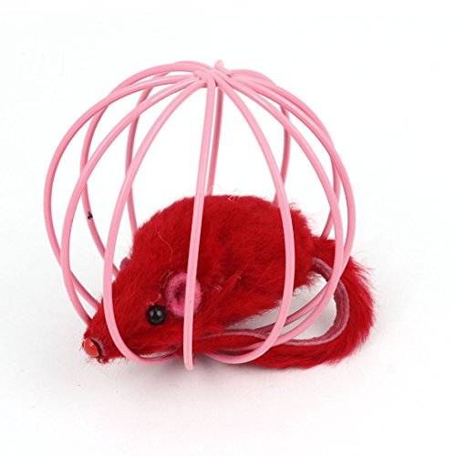 Ruilogod Red Maus Ratte In Rosa Metall-Kugel-Form Käfig Pet Spielen Spielzeug Ruilogod Red Maus Ratte In Rosa Metall-Kugel-Form Käfig Pet Spielen Spielzeug von Ruilogod