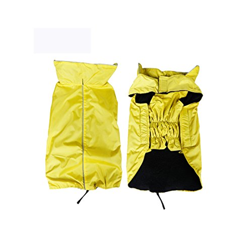 Ruilogod Reflektierende Wasserdichte Hundeweste Jacke kleidet weiche warme Fleece-Futter Hundemantel Kleidung Gelb XXXL Ruilogod Reflektierende Wasserdichte Hundeweste Jacke kleidet weiche warme Fleece-Futter Hundemantel Kleidung Gelb XXXL von Ruilogod