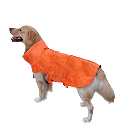 Ruilogod Reflektierende Wasserdichte Hundeweste Jacke kleidet weicher warmes Fleece-Futter Hundemantel Kleidung orange XXL Ruilogod Reflektierende Wasserdichte Hundeweste Jacke kleidet weicher warmes Fleece-Futter Hundemantel Kleidung orange XXL von Ruilogod