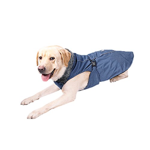 Ruilogod Reflektierende Wasserdichte Hundeweste Jacke kleidet weicher warmes Fleecefutter Hundemantel Professionelle Winter-Hundesportbekleidung Blau XXXL Ruilogod Reflektierende Wasserdichte Hundeweste Jacke kleidet weicher warmes Fleecefutter Hundemantel Professionelle Winter-Hundesportbekleidung Blau XXXL von Ruilogod