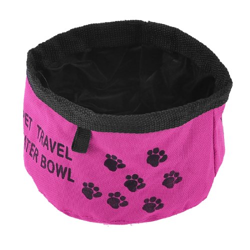 Ruilogod Reisen Camping Fuchsia Haustier Hund Katze faltbare Wasser-Teller-Schüssel 5.9" Ruilogod Reisen Camping Fuchsia Haustier Hund Katze faltbare Wasser-Teller-Schüssel 5.9" von Ruilogod