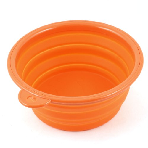 Ruilogod Reisen Klapp 12cm Dima Silikon Katze Welpen Hund Haustier Wasser Lebensmittel Getränk Schüssel Orange Ruilogod Reisen Klapp 12cm Dima Silikon Katze Welpen Hund Haustier Wasser Lebensmittel Getränk Schüssel Orange von Ruilogod