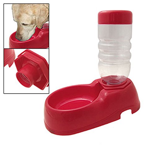 Ruilogod Reisen tragbare rote Kunststoff-Haustierschale + Wasserflasche-Feeder Ruilogod Reisen tragbare rote Kunststoff-Haustierschale + Wasserflasche-Feeder von Ruilogod