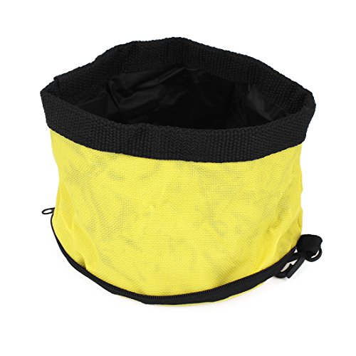 Ruilogod Reißverschluss Capming Haustierhundwelpe Faltbare Lebensmittelschale 15cm Dia-Gelb Ruilogod Reißverschluss Capming Haustierhundwelpe Faltbare Lebensmittelschale 15cm Dia-Gelb von Ruilogod