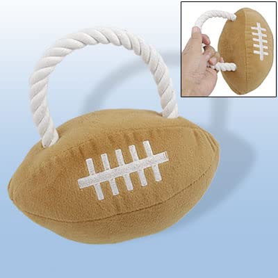 Ruilogod Rope Design Brown Plüsch-quietschendes American Football Haustier-Spielzeug für Welpen-Hund Ruilogod Rope Design Brown Plüsch-quietschendes American Football Haustier-Spielzeug für Welpen-Hund von Ruilogod