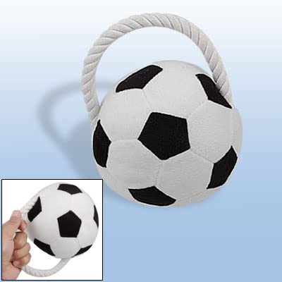 Ruilogod Rope Design-Plüsch-quietschendes Fußball-Haustier-Kugel-Spielzeug für Welpen-Hund von Ruilogod