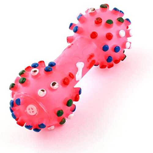 Ruilogod Rosa Hantelform Punkte Akzent Pet Hundewelpen Yorkie Katze Spielzeug Ruilogod Rosa Hantelform Punkte Akzent Pet Hundewelpen Yorkie Katze Spielzeug von Ruilogod
