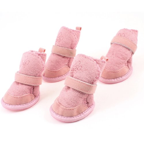 Ruilogod Rosa Nonslip Sole Klettverschluss Hund Chihuahua Schuhe 2 Paar M Ruilogod Rosa Nonslip Sole Klettverschluss Hund Chihuahua Schuhe 2 Paar M von Ruilogod
